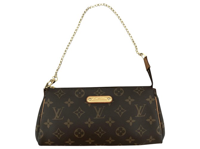 Louis Vuitton Eva clutch bag Brown Cloth  ref.210359