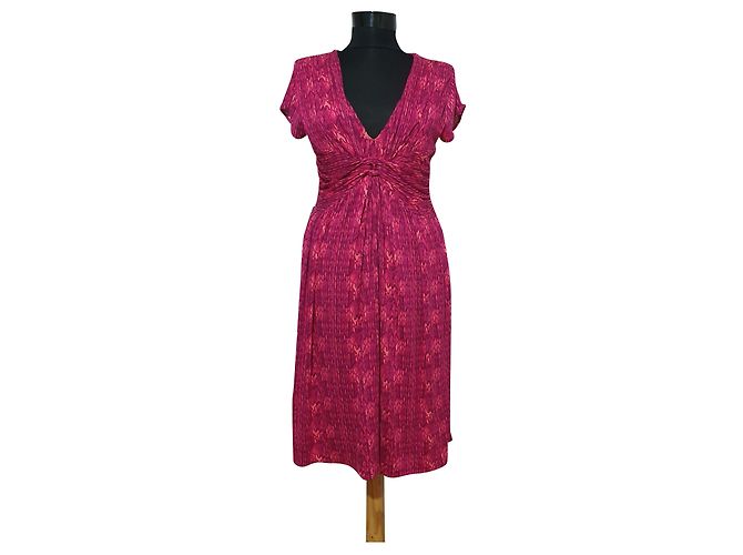 Vestido roxo Jigsaw de viscose Multicor
