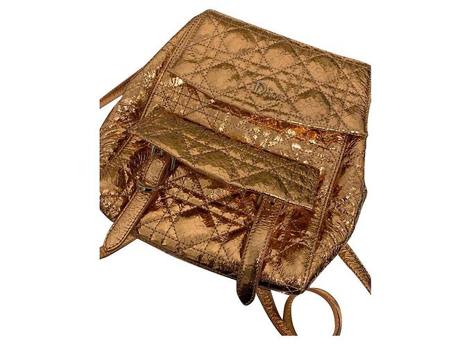 Christian Dior Stardust Lederrucksack Gold Golden