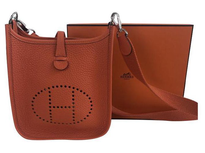 Evelyne Hermès Hermes amazone 16 Mini tpm Orange Leather  ref.210397