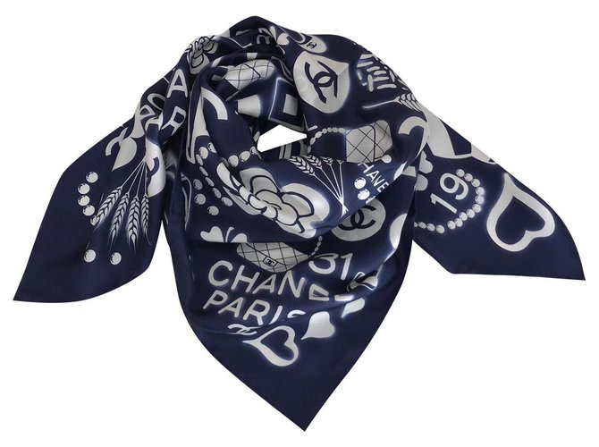 designer chanel silk scarf for women