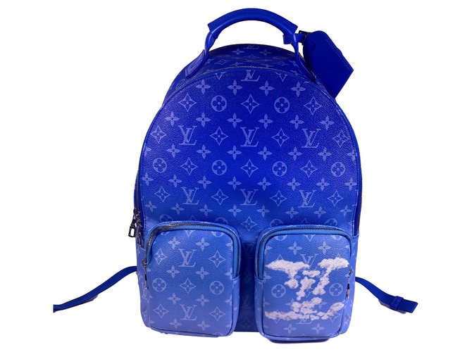 Louis Vuitton Multipocket backpack Blue Cloth  ref.210465