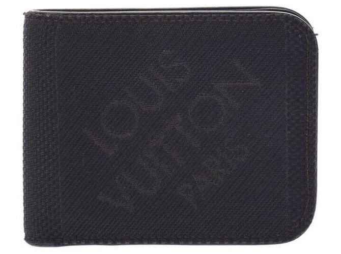 Louis Vuitton wallet Black Tweed  ref.210525