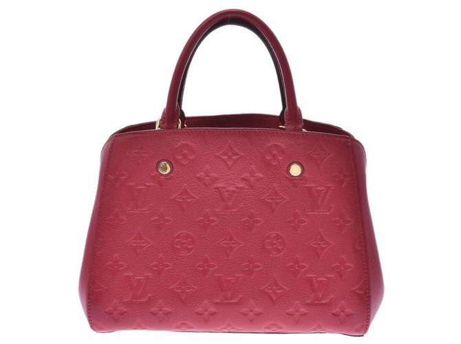 Bolso de mano Louis Vuitton Roja Cuero  ref.210574