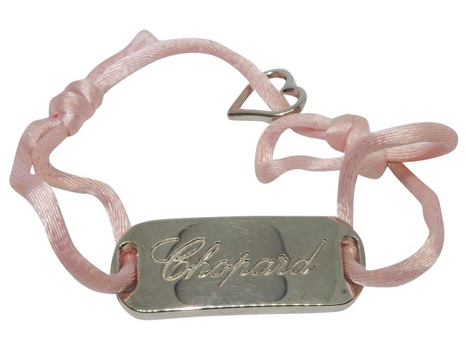 Chopard bracelet with cord Silvery Pink Silver hardware Metal  ref.210585