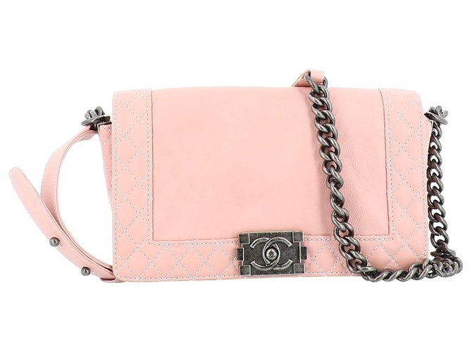 Chanel Boy Pink Leather  ref.210710