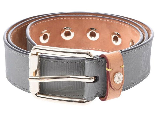 Louis Vuitton Belt Grey Leather  ref.210725