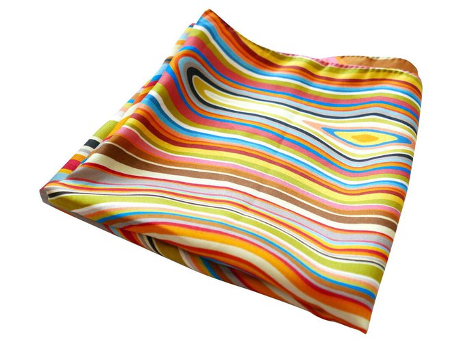 Paul Smith Swirl Print Silk Scarf Multiple colors  ref.210781