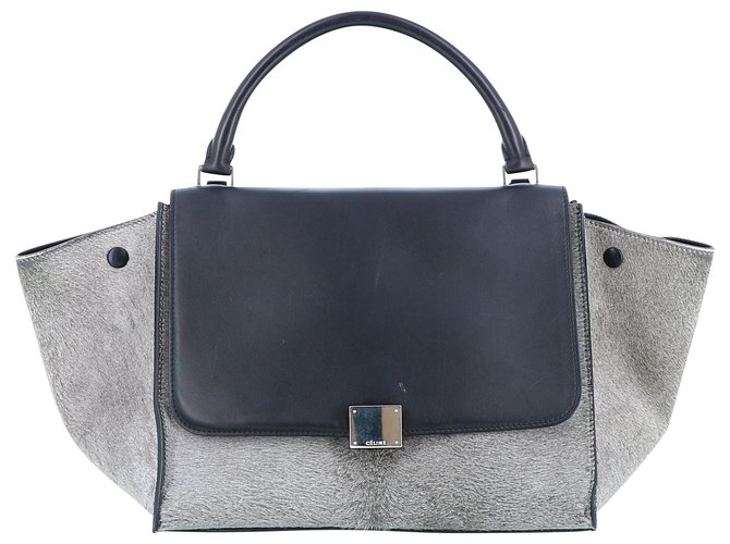 Céline Celine handbag Grey Suede  ref.210822