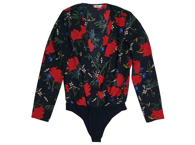 Top Body Envii Floral de Poliéster Multicolor