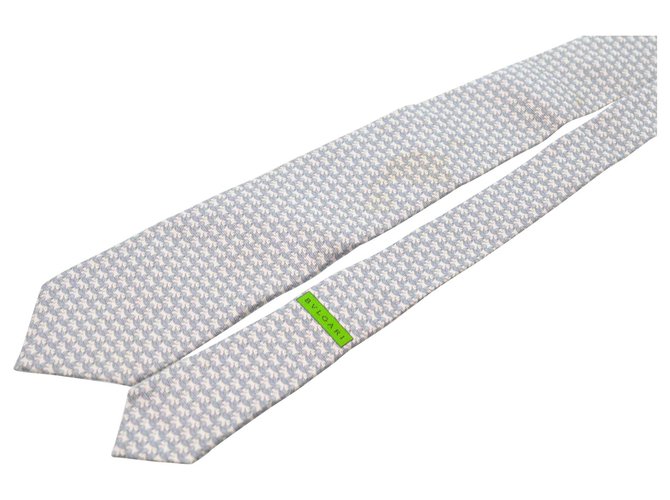 Bulgari Tie Grey Silk  ref.210847