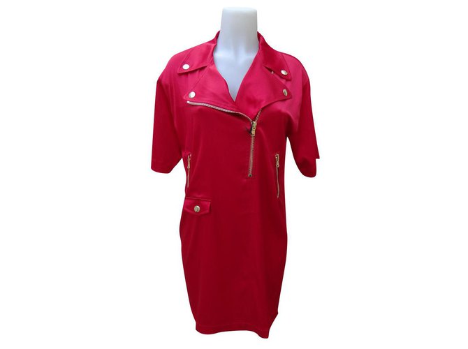 Moschino Dresses Red Rayon Acetate  ref.210910