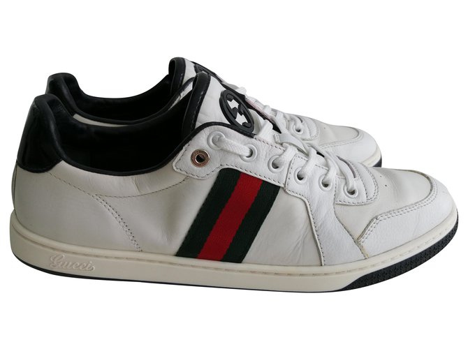 Gucci Sneakers White Leather ref.210924 - Joli Closet