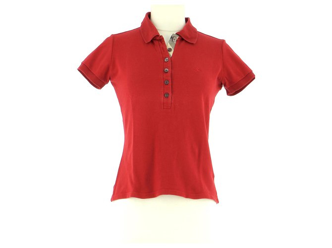 Burberry Polo Rot Baumwolle  ref.210949