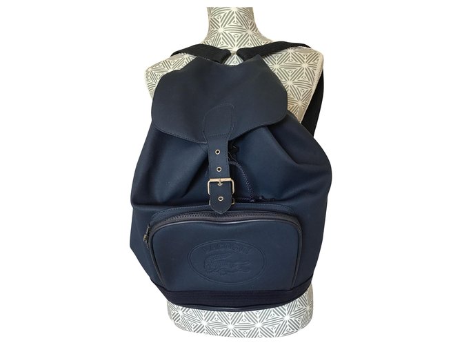 Navy lacoste backpack Navy blue Leatherette ref.210964 - Joli Closet