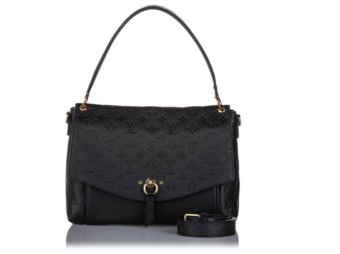 Louis Vuitton Black Monogram Empreinte Blanche MM Leather ref.211104 - Joli  Closet