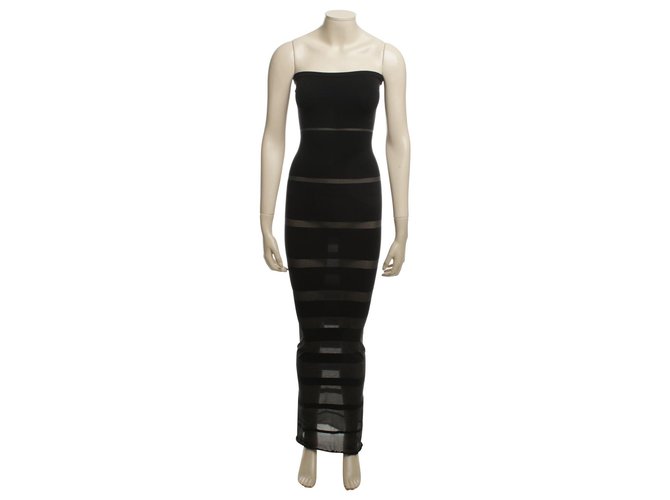 Wolford Fatale Tube Dress with Silver Black Silvery Elastane Nylon