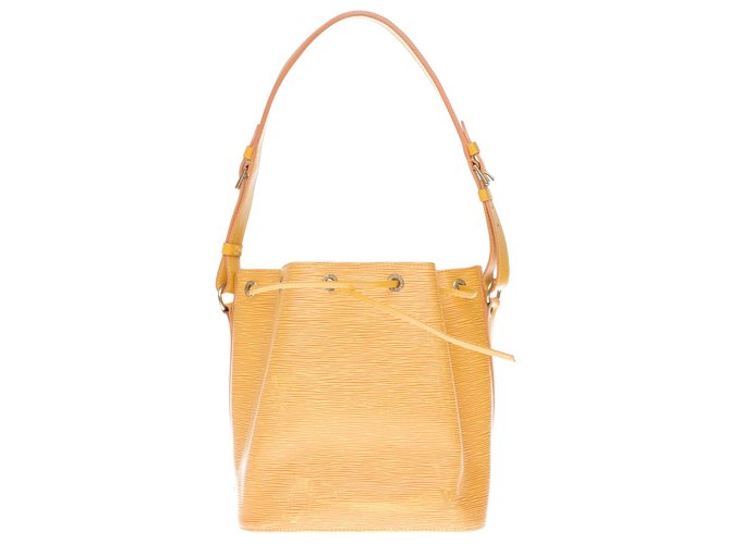 Noe Louis Vuitton petit Noé handbag in button yellow epi leather  ref.211244