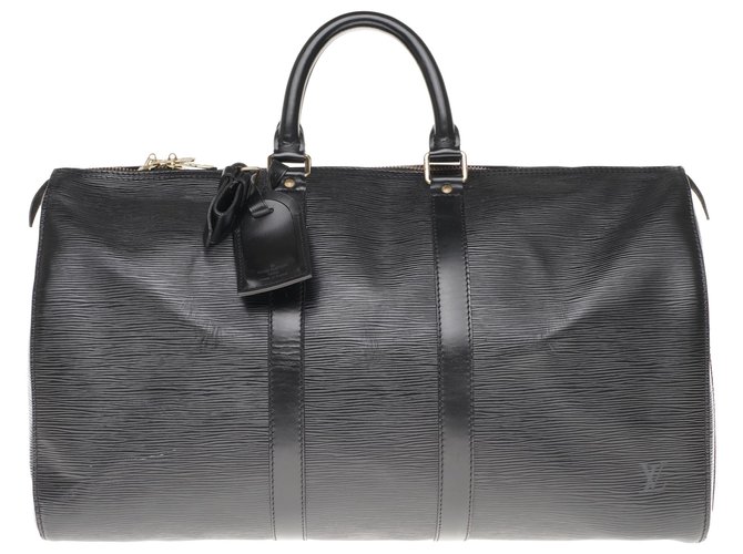 Louis Vuitton Keepall Reisetasche 45 schwarzes Epi-Leder  ref.211280