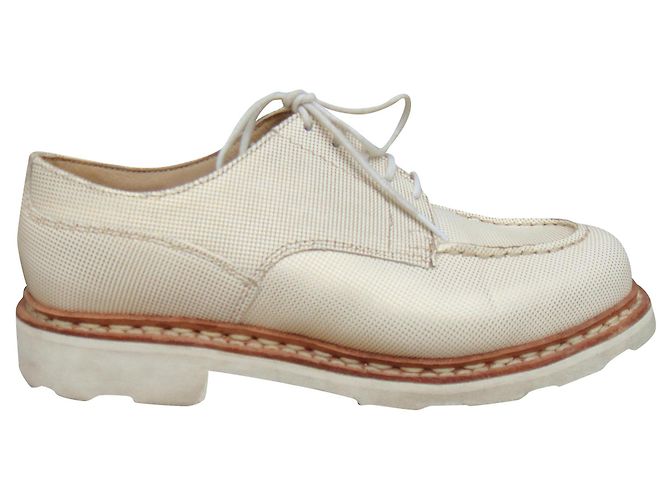Paraboot X Anne Thomas derbies modello Chambort p 35,5 Bianco D'oro 