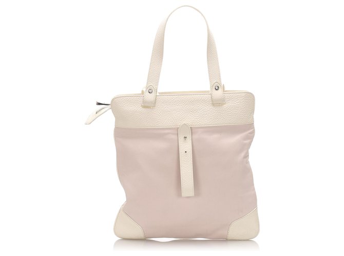 burberry white tote