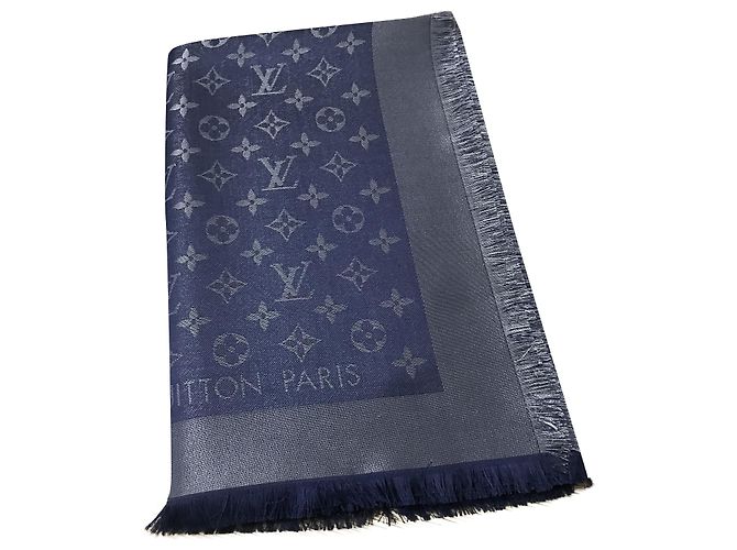 Scialle Louis Vuitton Shine in blu