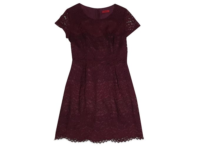Hugo Boss Kayley Spitzenkleid lila