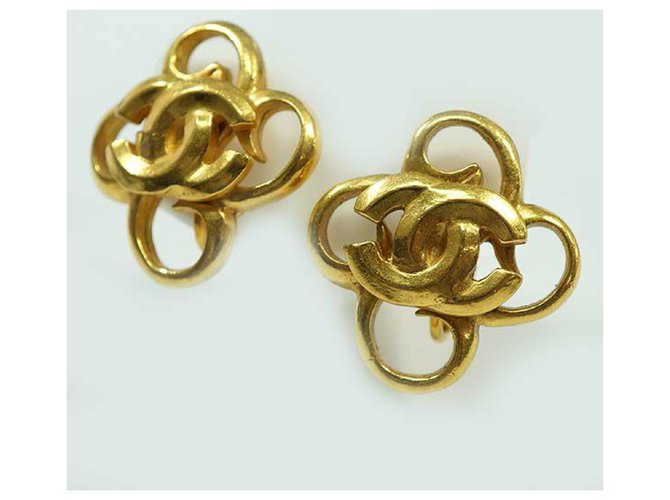 Chanel 96P coco mark GP Womens earrings gold  ref.211967