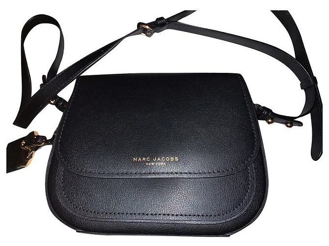 Borsa a mano Marc Jacobs Mini Rider in pelle nera Nero