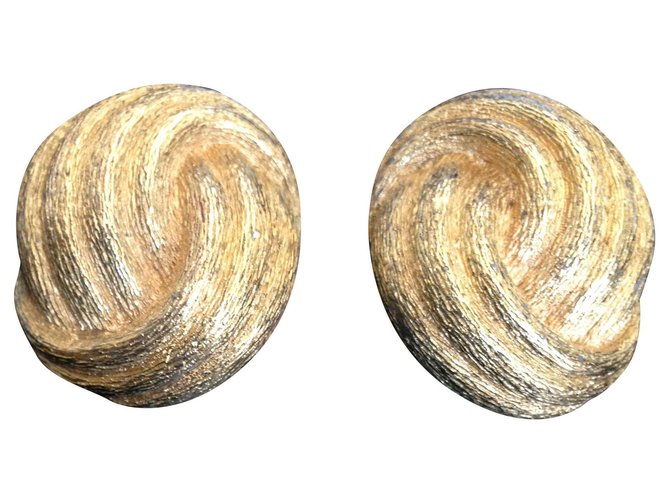 Christian Dior Earrings Golden Metal  ref.211882