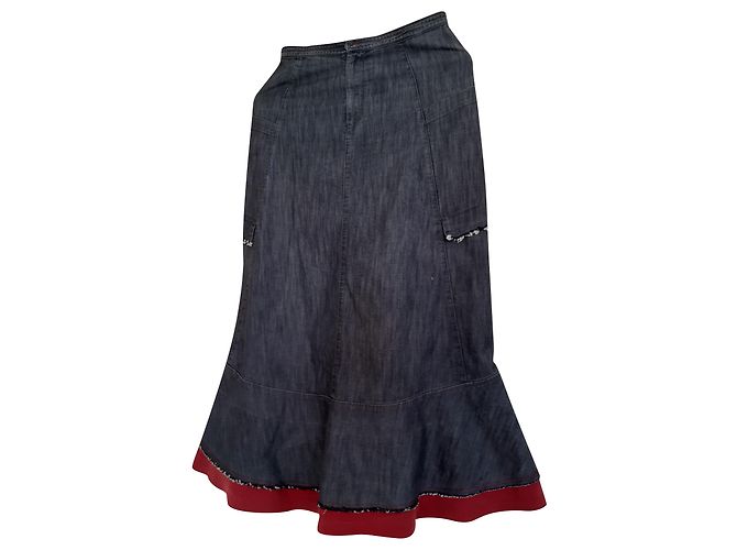 Falda sirena de denim Marithé et François Girbaud Multicolor