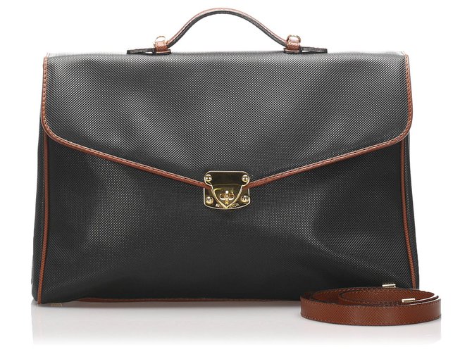 Bottega Veneta Black Leather Briefcase Pony-style calfskin  ref.212096