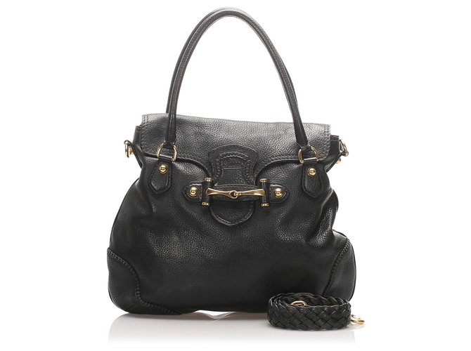 Gucci Black New Pelham Ledertasche Schwarz Kalbähnliches Kalb  ref.212177