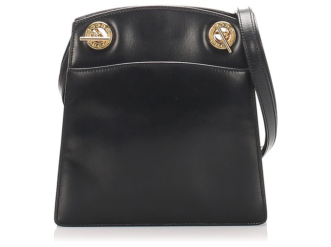 Gucci Black Leather Shoulder Bag Pony-style calfskin  ref.212185