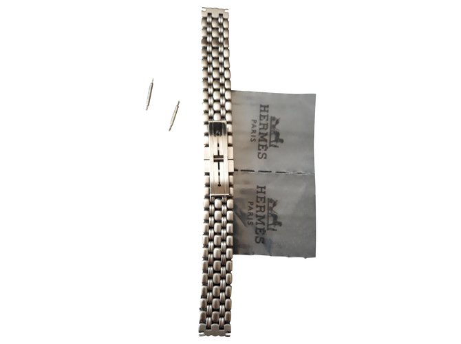 Pulseira Hermès em aço para relógio de bacalhau Prata  ref.212212