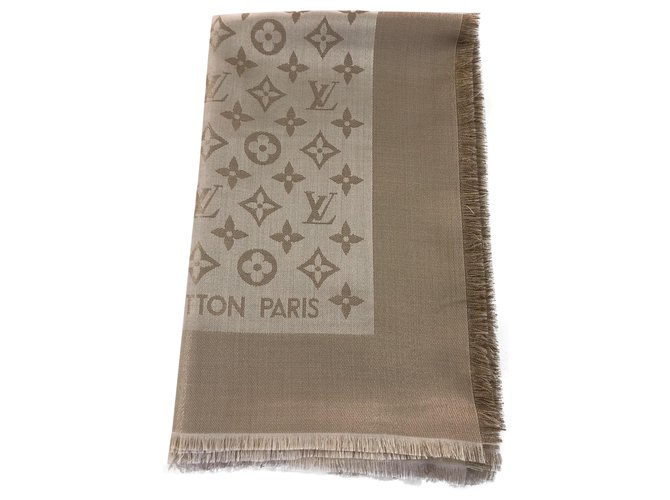 Autre Marque Louis Vuitton monogram shine shawl Silk Metal Wood  ref.212290