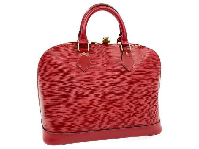 Louis Vuitton Alma Red Patent leather  ref.212343