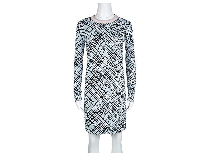 Diane Von Furstenberg Jenetta Kleid schwarz hellblau
