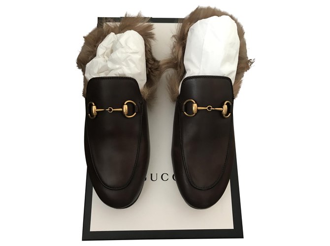 gucci princetown loafers brown