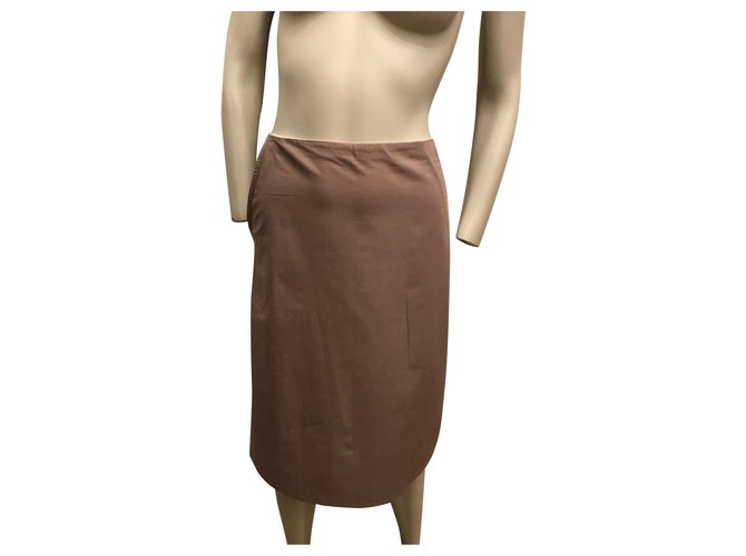 Vanessa Bruno Asymmetrical skirt Beige Cotton  ref.212445