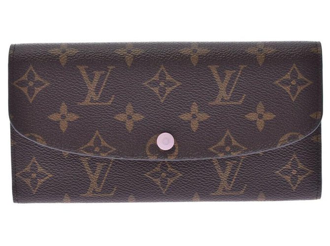 Louis Vuitton Geldbörse Pink Leinwand  ref.212463