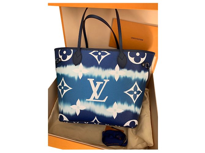 Coleção Louis Vuitton Neverfull MM Escale Azur summer 2020 Azul