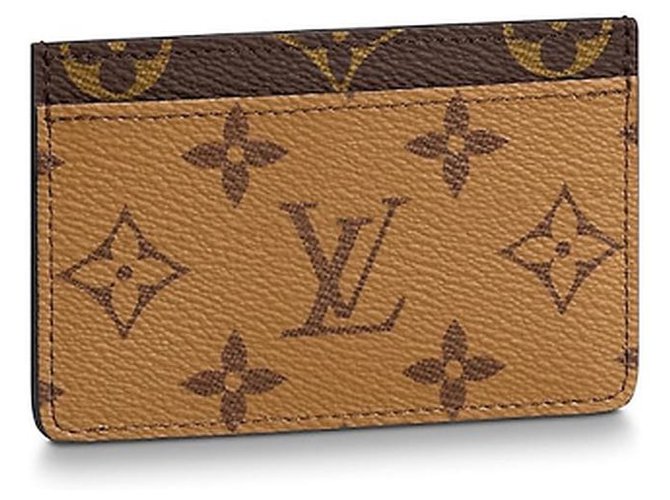 Louis Vuitton Monederos, carteras, casos Castaño Caramelo Cuero  ref.212564