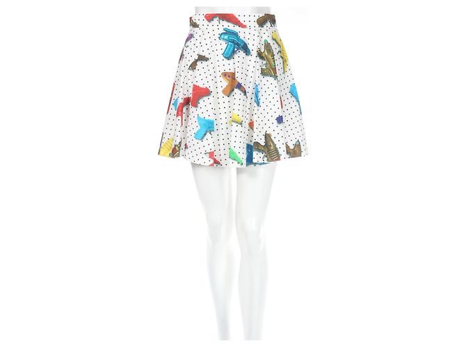 Falda Jeremy Scott Estampado de Pistolas de Juguete Algodón Talla 38 Multicolor