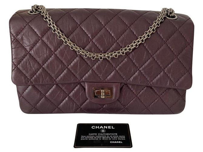 2.55 Chanel Púrpura Cuero  ref.212591