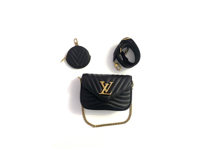Louis Vuitton New Wave Noir Chain Pochette, Luxury, Bags & Wallets