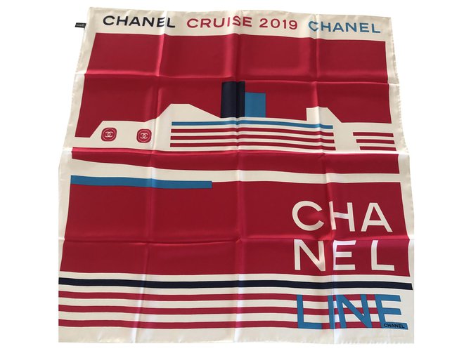 Pure silk CHANEL scarf Multiple colors  ref.212894