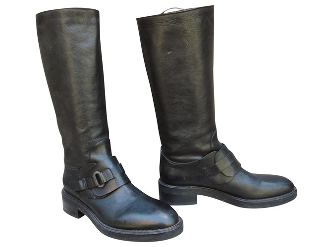 Sartore p boots 38,5 Negro Cuero  ref.212903