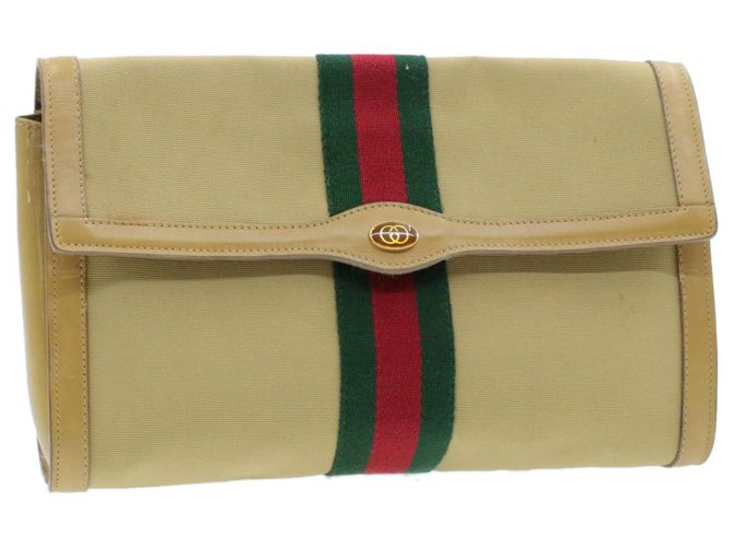 Gucci Clutch bag Beige Cloth  ref.212920