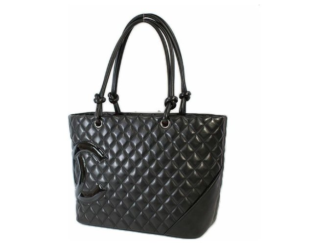 CHANEL Cambon large tote Womens tote bag A25169 black x black Pony-style calfskin  ref.213089